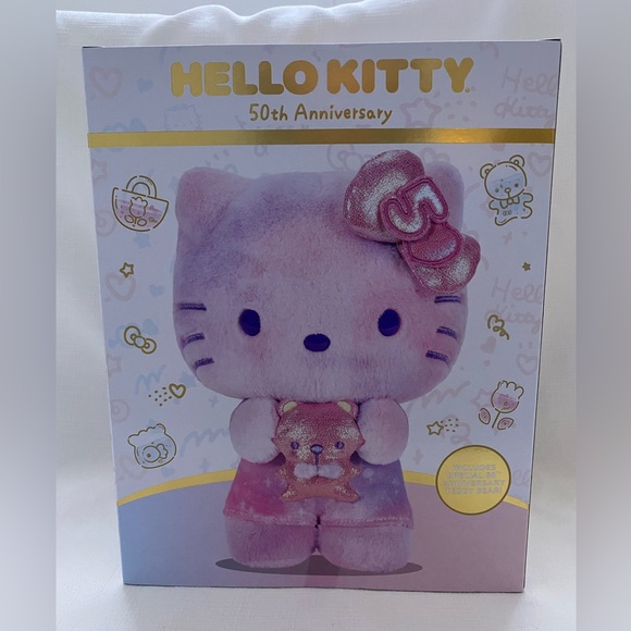 Hello Kitty Jazwares 2024 Exclusive 50th Anniversary Plush NEW HTF - Picture 3 of 6